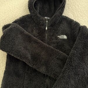 The North Face Black Fleece Hooded Jacket Girls Size Medium 10/12